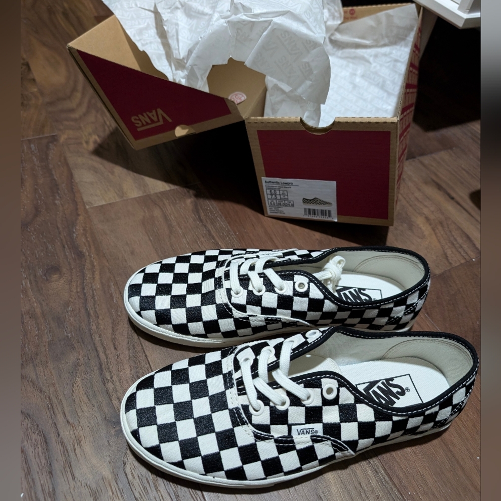 Vans Black and White Checkered Sneakers
